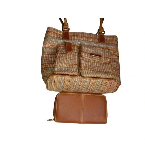 Rosetti Rainbow Knit Thread Medium Purse Handbag  Seven Pockets - Picture 12 of 13